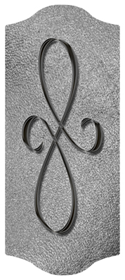 DARAY-C-601-BK-SH-SL Black Scroll Shimmer Silver